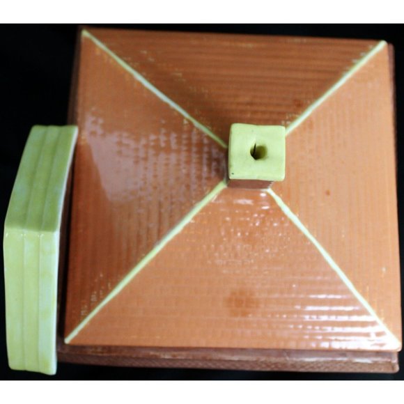 Vtg 1976 House Canister Hand Painted Kitchen Duncan Ceramics San Fran Victorian - Picture 5 of 9